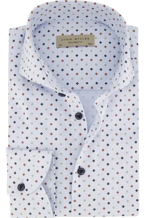 john miller Business overhemd Tailored Fit New geprint katoen