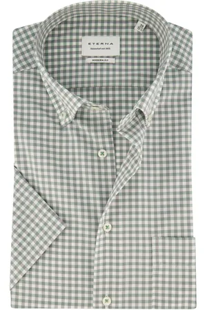 ETERNA Casual overhemd korte mouw Modern Fit normale fit geruit