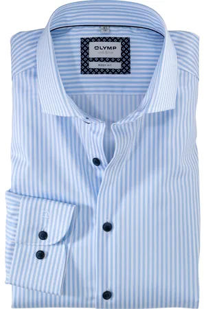 Olymp Overhemd mouwlengte 7 Level Five extra slim fit gestreept katoen