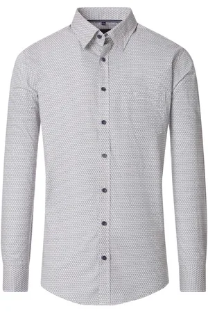 Casa Moda Overhemd geprint katoen wijde fit