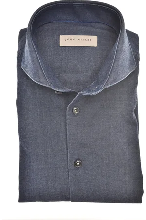 john miller Business overhemd normale fit navy gemêleerd