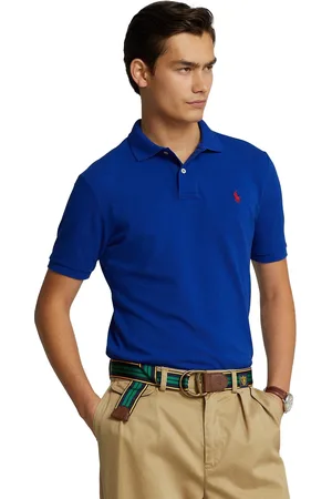 Ralph Lauren Polo Custom Slim Fit navy met rood logo