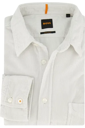 HUGO BOSS Boss orange overhemd Regular Fit corduroy effen
