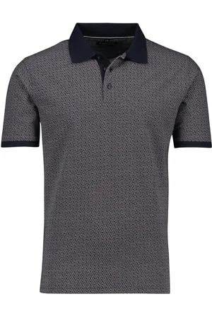 Casa Moda Polo geprint katoen wijde fit