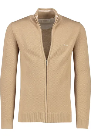 GANT Vest rits effen 100% katoen