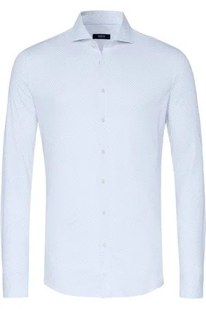 DESOTO Overhemd slim fit geprint katoen
