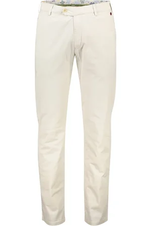 Meyer Katoenen broek Bonn effen beige normale fit