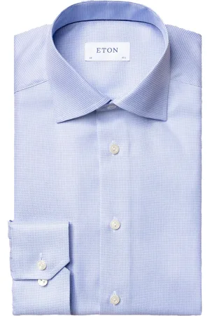 Eton Overhemd Slim Fit effen katoen