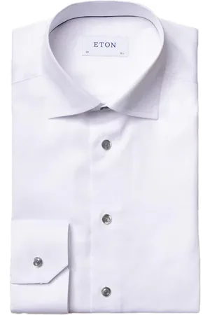 Eton Overhemd effen Signature Twill slim fit katoen