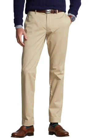 Ralph Lauren Katoenen broek effen Big&Tall slim fit