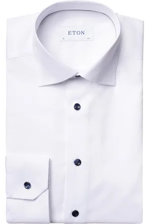 Eton Overhemd knopen signature twill contemporary fit