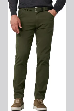 Meyer Chicago Pantalon donkergroen katoen