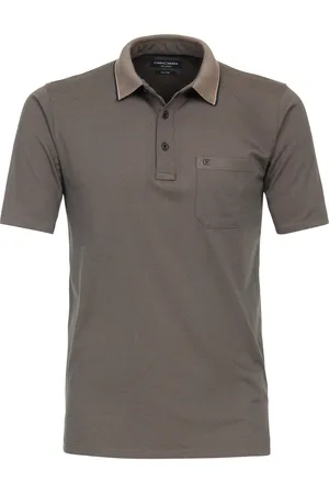 Casa Moda Poloshirt korte mouw gemeleerd wijde fit