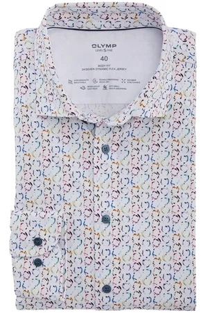 Olymp Level Five overhemd extra slim fit geprint katoen