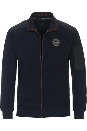 Casa Moda Vest rits effen met mouwzak