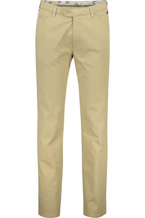 Meyer Bruine katoenen pantalon Chicago perfect fit