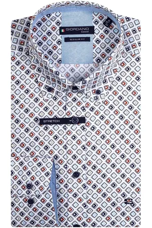 Giordano Casual overhemd wijde fit multicolor geprint