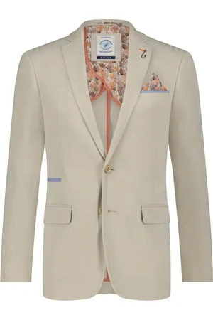 A fish named fred Katoenen colbert slim fit borstzak