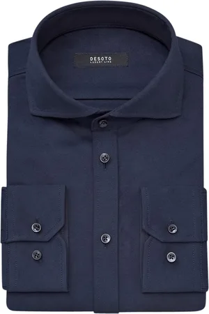 DESOTO Zakelijk overhemd slim fit uni 100% katoen