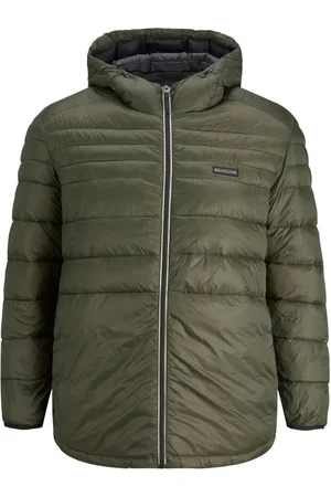 Jack&amp;jones Winterjas effen rits wijde fit