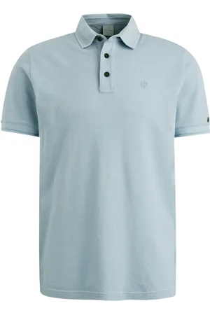 Cast Iron Polo normale fit effen blauw katoen normale fit