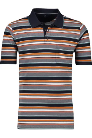 Casa Moda Polo gestreept katoen wijde fit