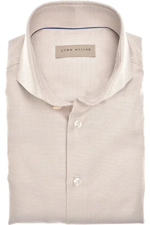 john miller Overhemd Tailored Fit geprint katoen