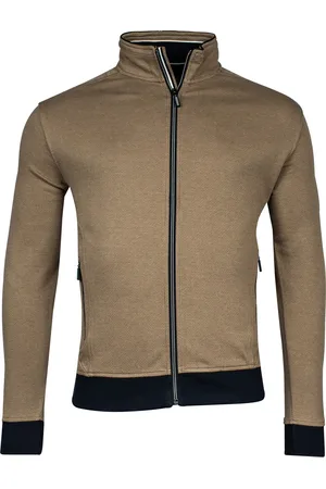 Baileys Vest olijfgroen rits katoen