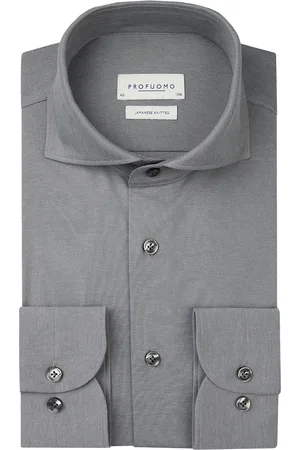 Profuomo Overhemd Japanese knitted slim fit