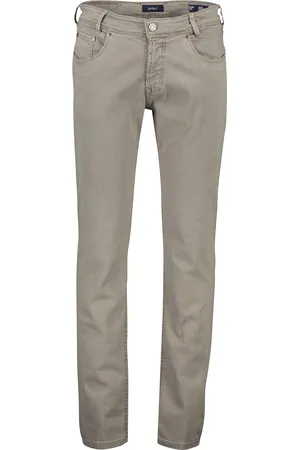Atelier Gardeur Katoenen broek lichtbruin slim fit