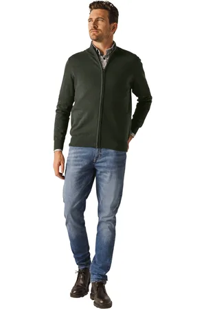 State of art Vest rits effen katoen wijde fit