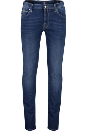 sartoria tramarossa Jeans diepblauw effen katoen