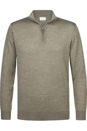 Profuomo Trui half zip gemeleerd normale fit
