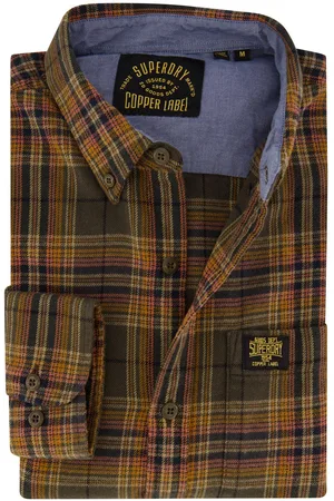 Superdry Overhemd /oranje geruit