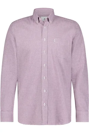State of art Casual overhemd wijde fit wit geruit katoen