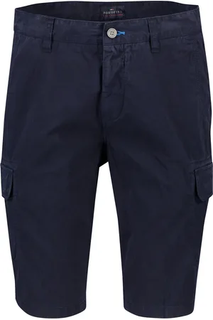 Portofino Katoenen bermuda navy Mane Latina slim fit