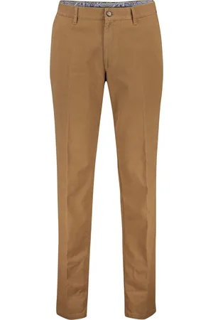 M.E.N.S. Modern chino katoen lichtbruin normale fit