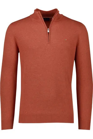 Portofino Half zip gemeleerd katoen