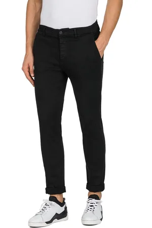 Replay Katoenen chino broek effen