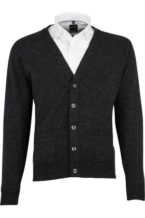 William Lockie Vest knopen effen lamswol