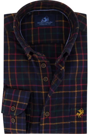 Eden Valley Casual overhemd Regular Fit geruit katoen