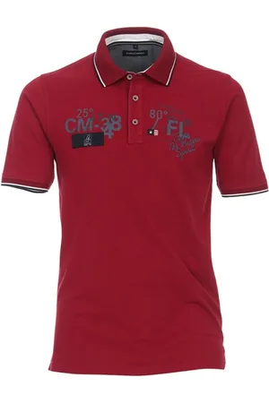 Casa Moda Poloshirt normale fit geprint katoen
