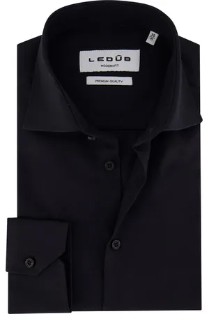Ledub Overhemd effen Modern Fit katoen