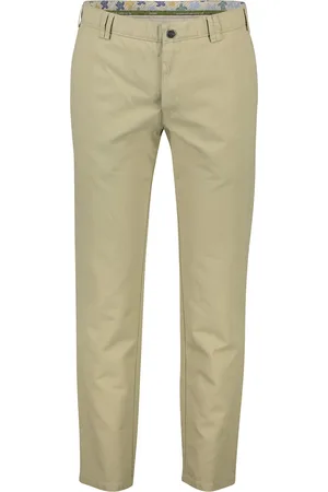 Meyer Pantalon lichtbruin effen katoen