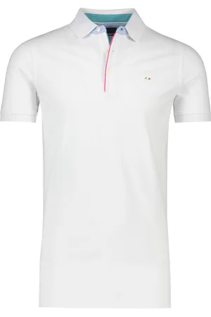Portofino Polo extra lang effen katoen normale fit