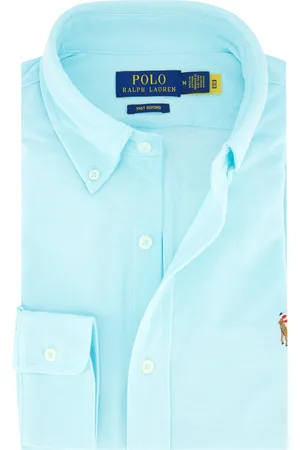 Ralph Lauren Overhemd knit oxford aqua