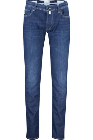 sartoria tramarossa Leonardo 5 pocket blauw katoen