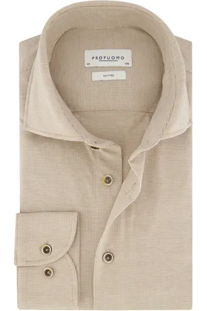Profuomo Overhemd slim fit geruit katoen