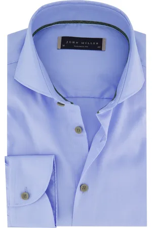 john miller Overhemd Tailored Fit effen katoen
