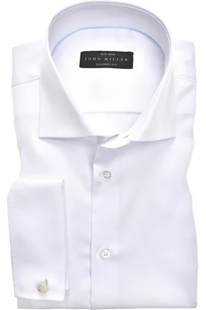 john miller Mouwlengte 7 overhemd spierwit Tailored Fit